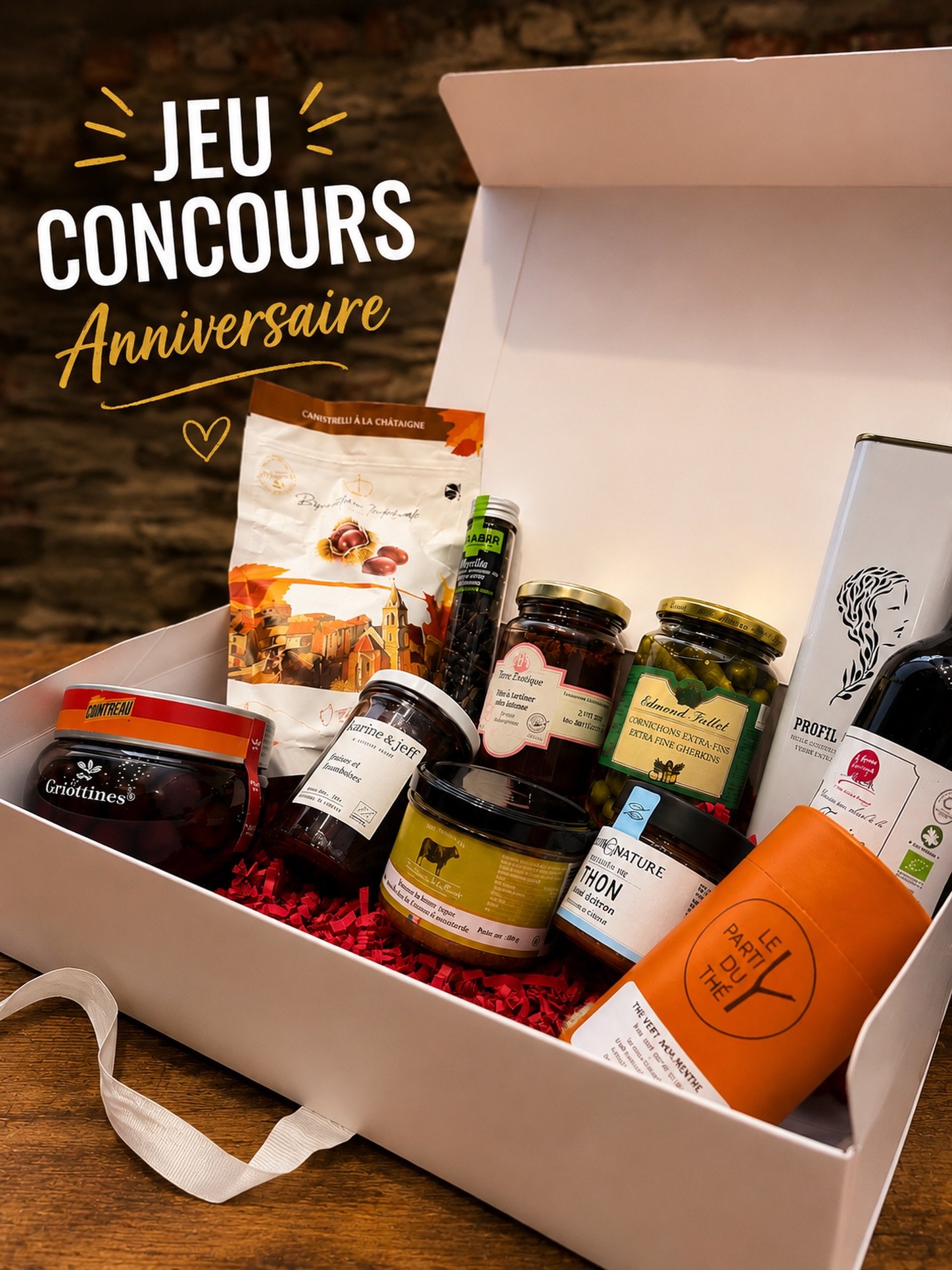 🎉 4 ans déjà… et bientôt 5 000 abonnés ! 🎉

Pour célébrer ces deux belles étapes, nous avons décidé de vous gâter avec un jeu concours 🎁

À gagner : ce magnifique coffret gourmand rempli de nos produits coup de cœur, sélectionnés avec soin pour vous faire découvrir tout ce qui fait l’âme d’Umami ❤️

Pour participer :

✅ Suivre notre compte
✅ Liker cette publication
✅ Commenter en identifiant 2 personnes
✅ Partager cette publication en story (en nous identifiant pour que nous puissions le voir)

📈 Le tirage au sort sera effectué dès que nous atteindrons les 5 000 abonnés !

Depuis 4 ans, vous êtes de plus en plus nombreux à pousser la porte de notre épicerie, à découvrir nos produits, à participer à nos événements..

Merci pour votre confiance, votre fidélité et votre enthousiasme au quotidien. Cette belle communauté, c’est grâce à vous. ❤️

🍀 Bonne chance à toutes et à tous !

#Umami #JeuConcours #ÉpicerieFine